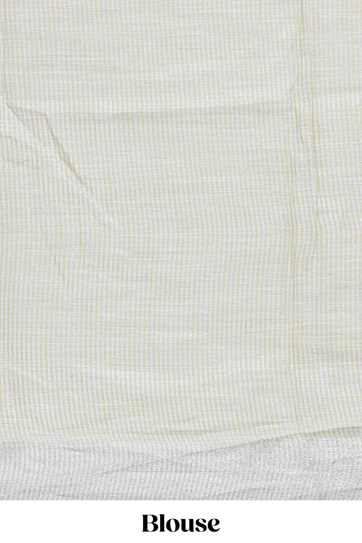 Pastel green floral designed linen cotton saree with self border and matching blouse