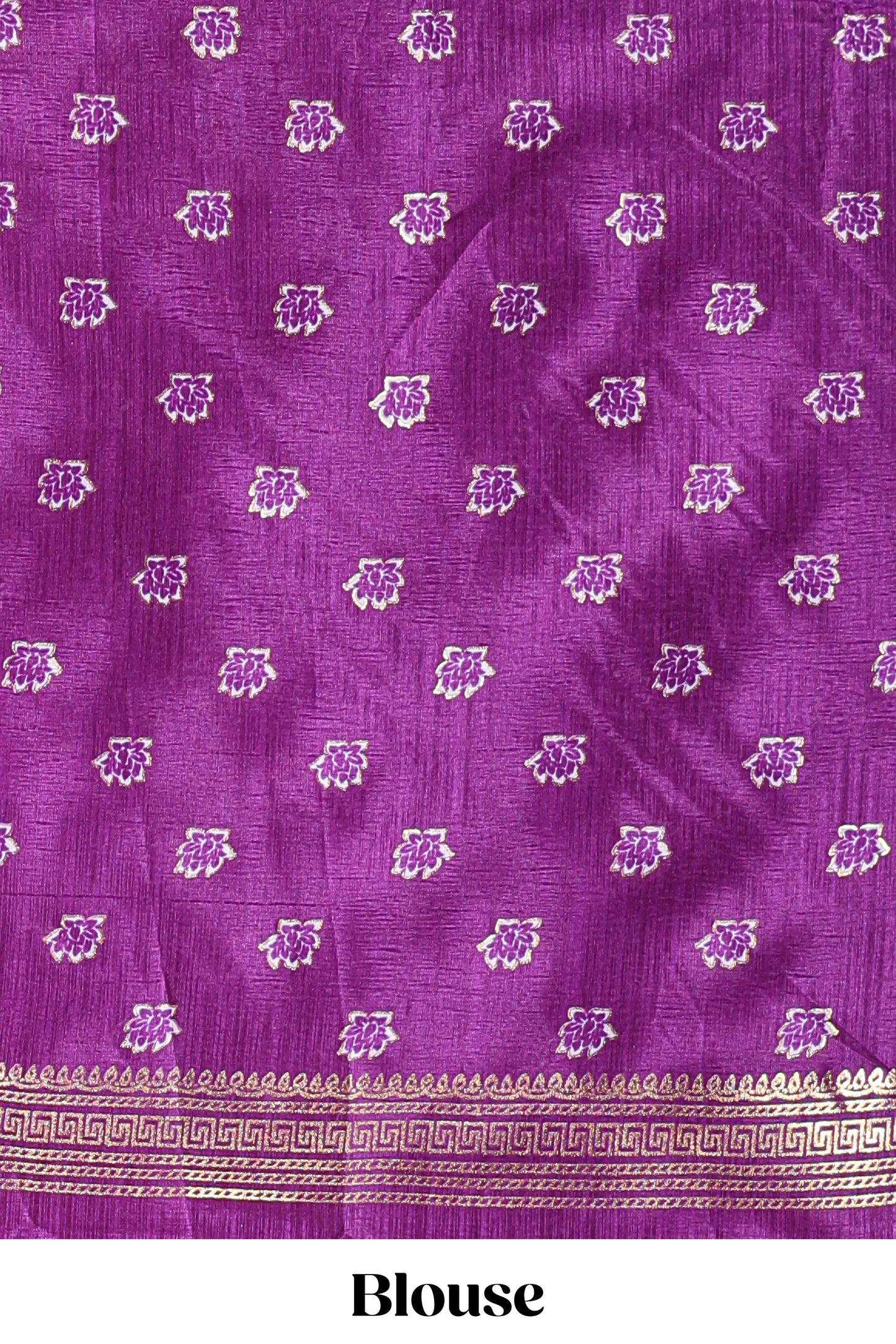 Purple dola silk floral printed lehenga with contrast blouse and dhavani