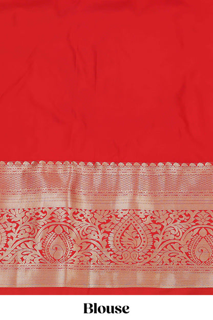 Turquoise blue floral zari design half saree with contrast zari border and dhavani