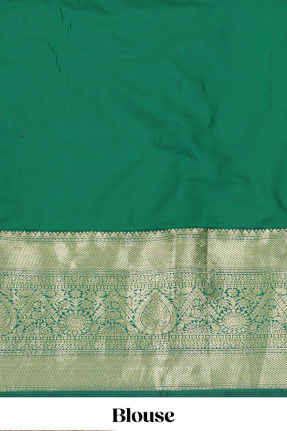 Maroon floral zari design half saree with contrast zari border and dhavani