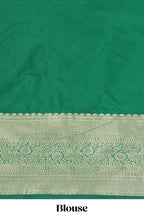 Pink striped zari design half saree with contrast zari border and dhavani