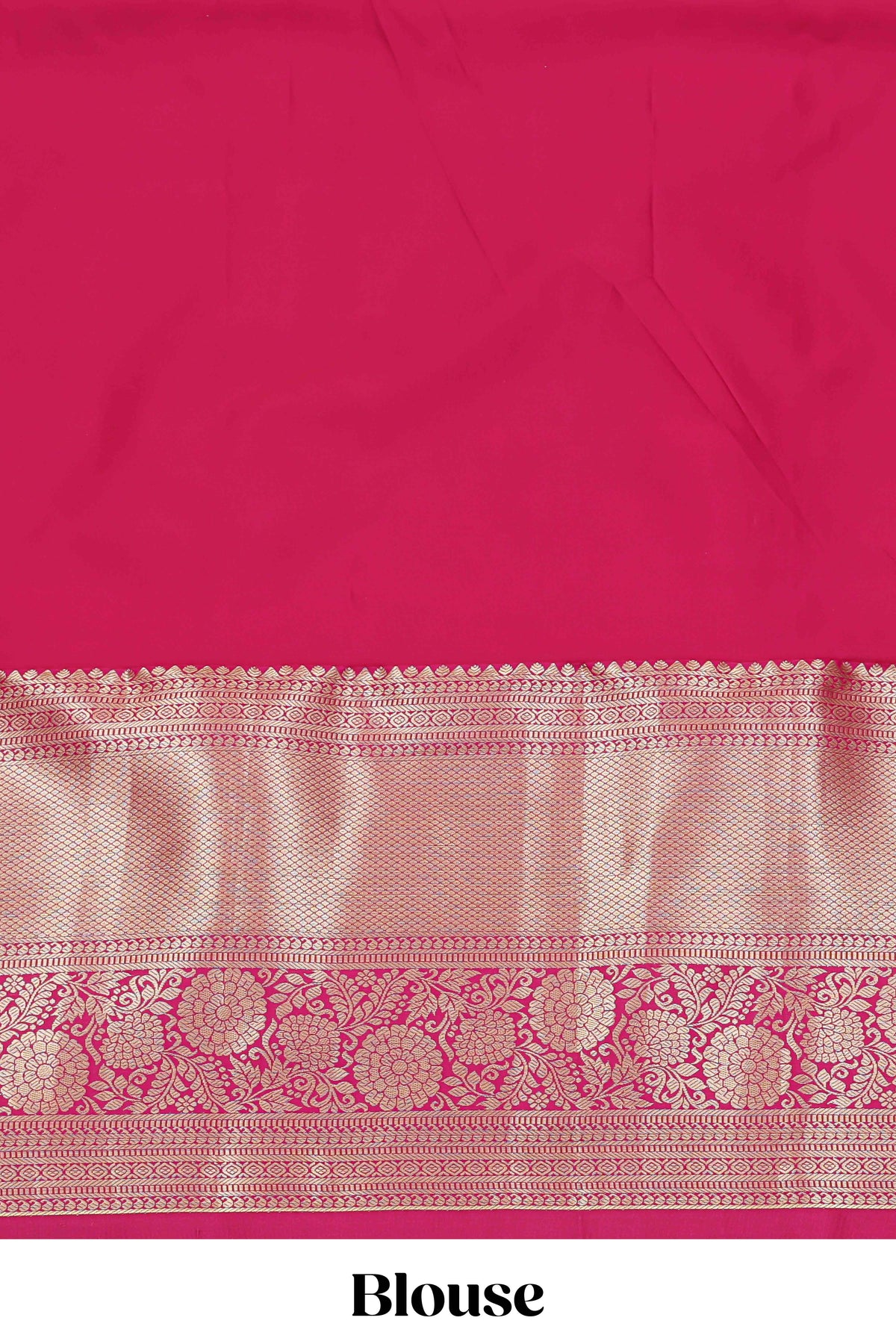 Green jacquard birds and floral zari design half saree with contrast zari border and dhavani