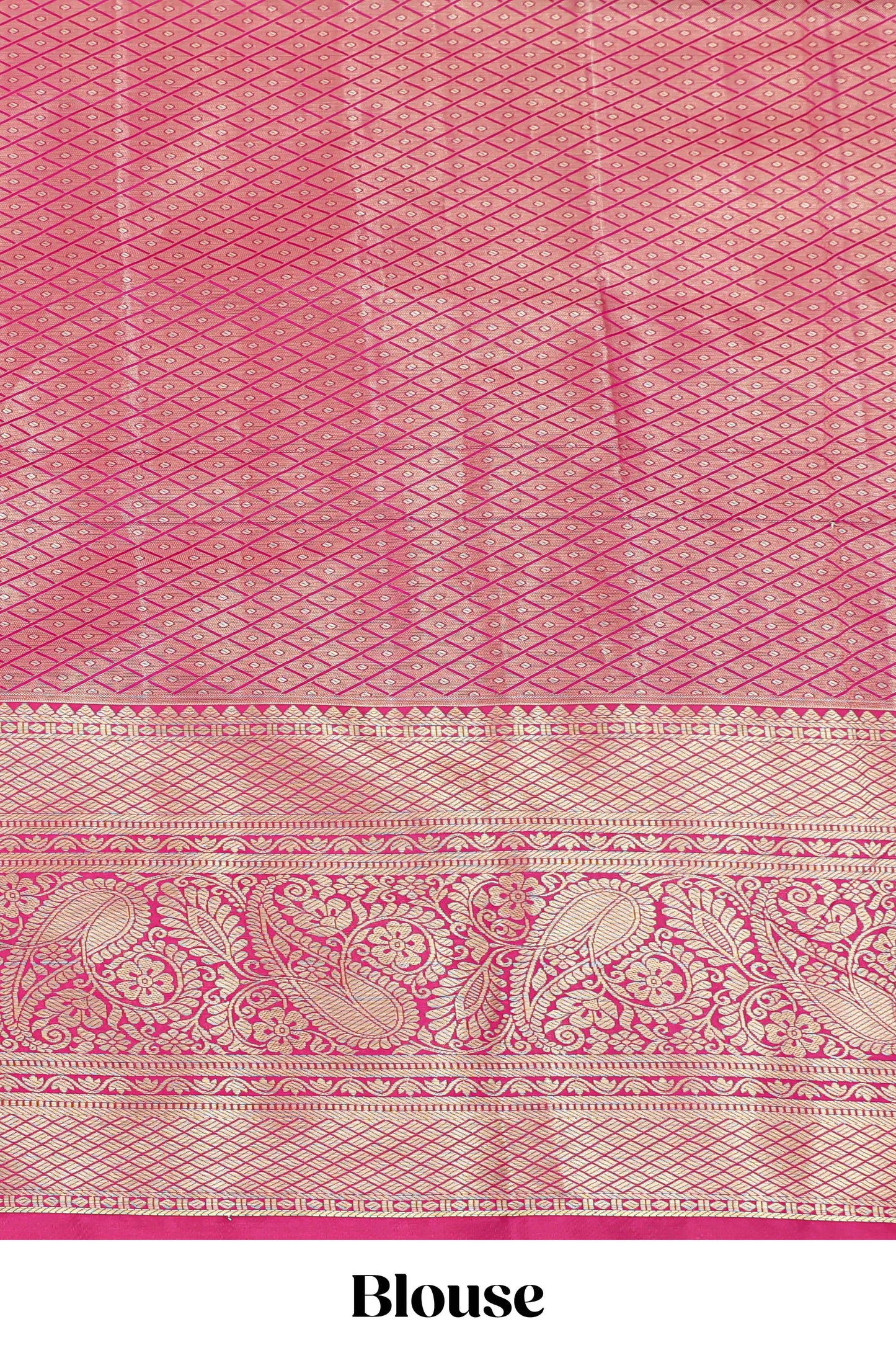 Blue jacquard floral zari design half saree with contrast zari border and dhavani