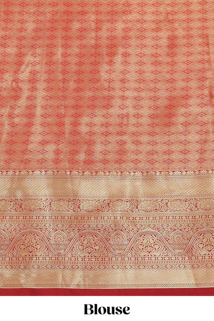 Green lavender jacquard floral zari design half saree with contrast zari border and dhavani