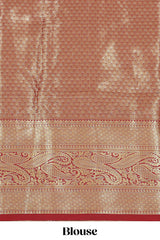 Forest green jacquard floral zari design half saree with contrast zari border and dhavani
