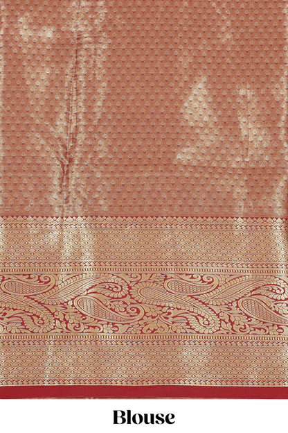 Forest green jacquard floral zari design half saree with contrast zari border and dhavani