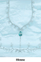 powder blue net lehenga featuring delicate embroidery with a borderless design paired with a matching self shawl