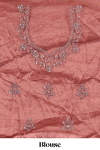 Brown net lehenga intricate embroidery and  paired with a matching embroidered blouse
