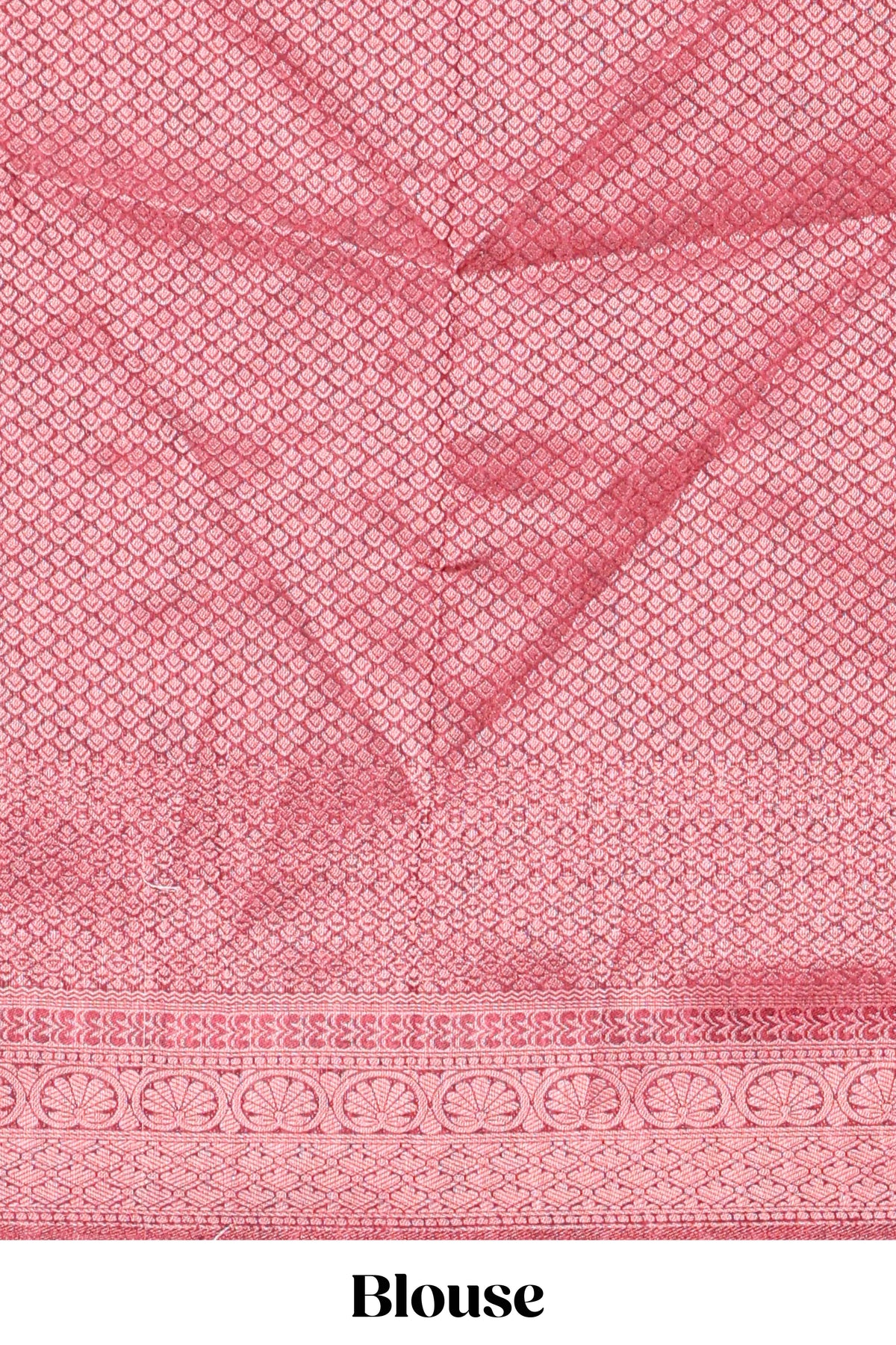 Rani pink tissue lehenga featuring intricate thread weaving details with a beautiful contrast border Paired with a brocade  shawl