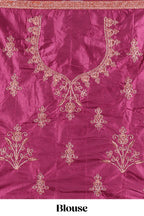 Sandle colour satin lehenga embroidery with a beautiful contrast border paired with a contrast embroidered shawl