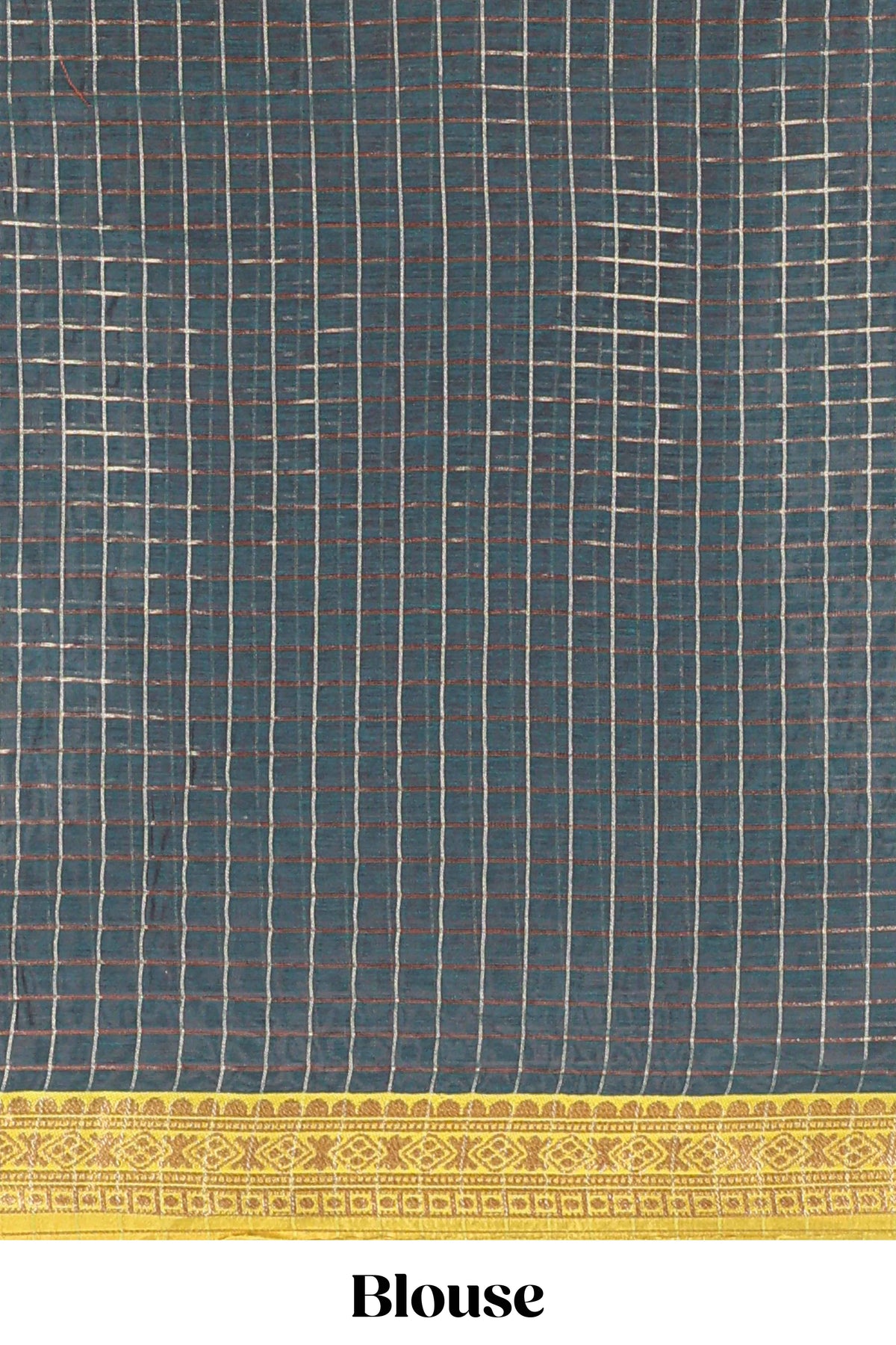 Turmeric Yellow and Green Chettinad Art Cotton Half Saree with Gold Zari Checks Traditional Border and Elegant Woven Detailing Shawl with a Waist Belt