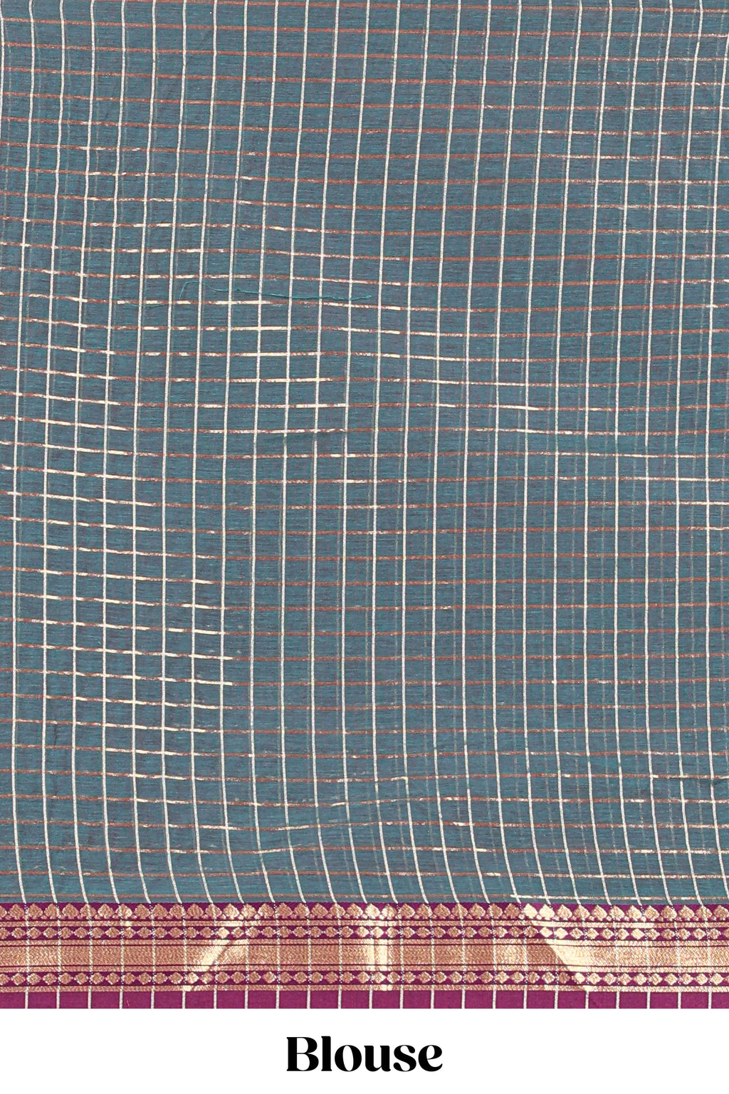 Maroon and Grey Chettinad Art Cotton Half Saree with Gold Zari Checks Traditional Border and Elegant Woven Detailing Shawl with a Waist Belt