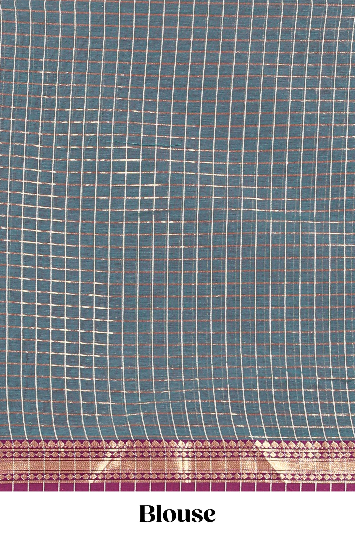 Maroon and Grey Chettinad Art Cotton Half Saree with Gold Zari Checks Traditional Border and Elegant Woven Detailing Shawl with a Waist Belt