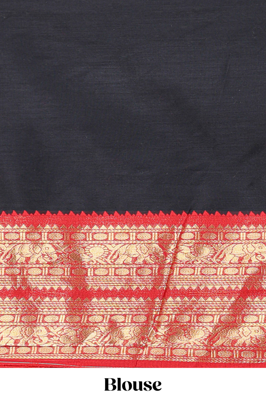 Black Cotton Half Saree with Gold Zari Border Traditional Embroidery and Elegant  Detailing