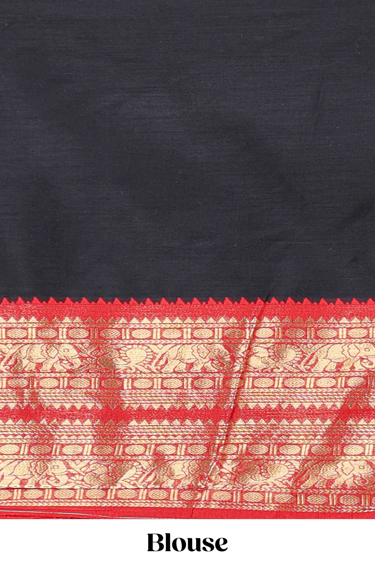 Black Cotton Half Saree with Gold Zari Border Traditional Embroidery and Elegant  Detailing