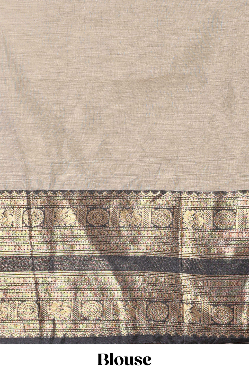 Beige Colour Cotton Half Saree with Gold Zari Border Traditional Embroidery and Elegant  Detailing