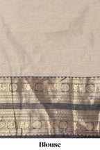 Beige Colour Cotton Half Saree with Gold Zari Border Traditional Embroidery and Elegant  Detailing