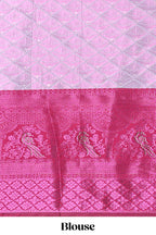 Lavender tissue lehenga featuring intricate thread weaving details with a beautiful contrast border Paired with a brocade  shawl