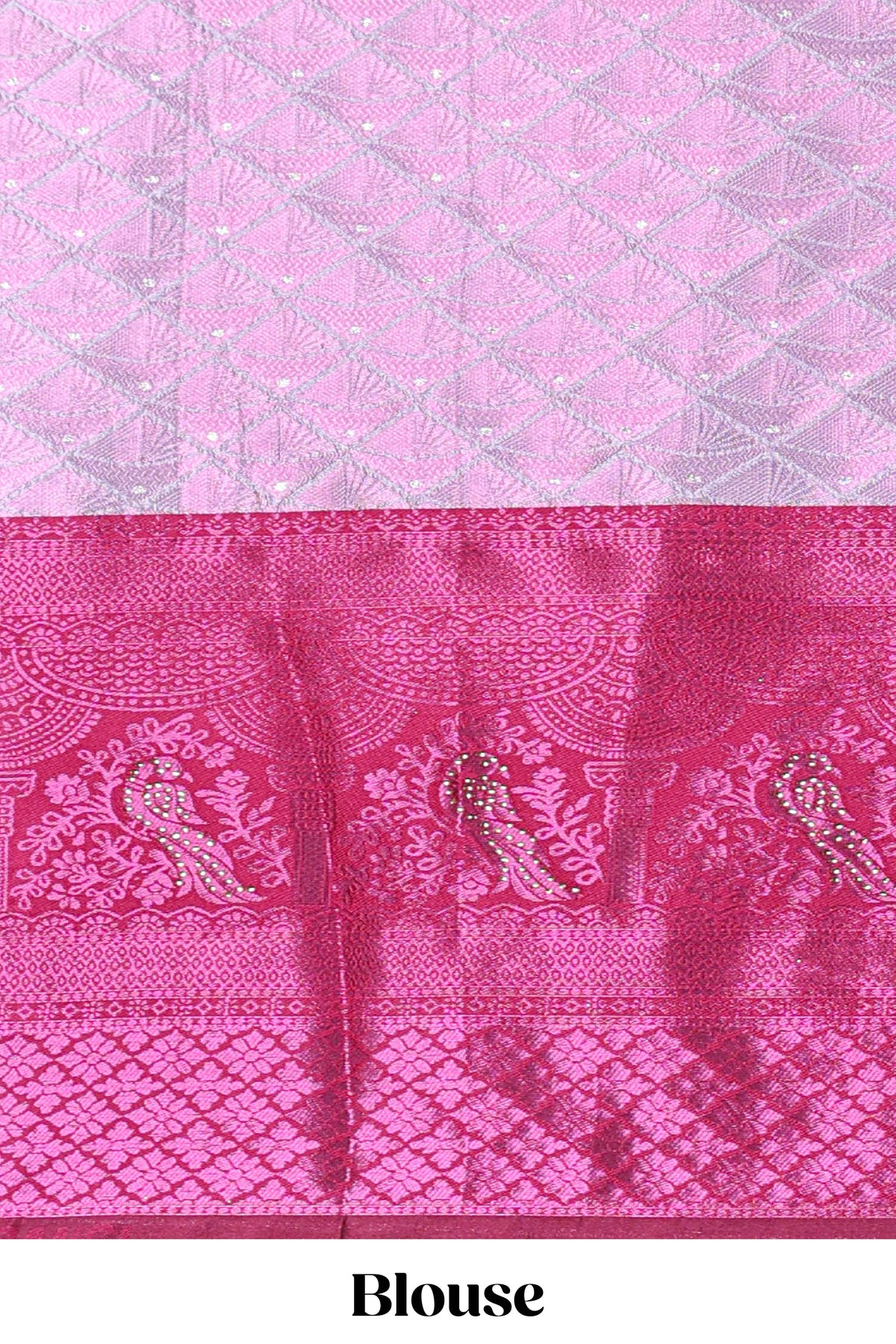 Lavender tissue lehenga featuring intricate thread weaving details with a beautiful contrast border Paired with a brocade  shawl