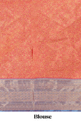 Lavender floral zari lehenga featuring contrasting bentex border Paired with plain red shawl with stone work
