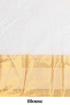 White plain lehanga featuring matching blouse paired with grey stone work dhavani
