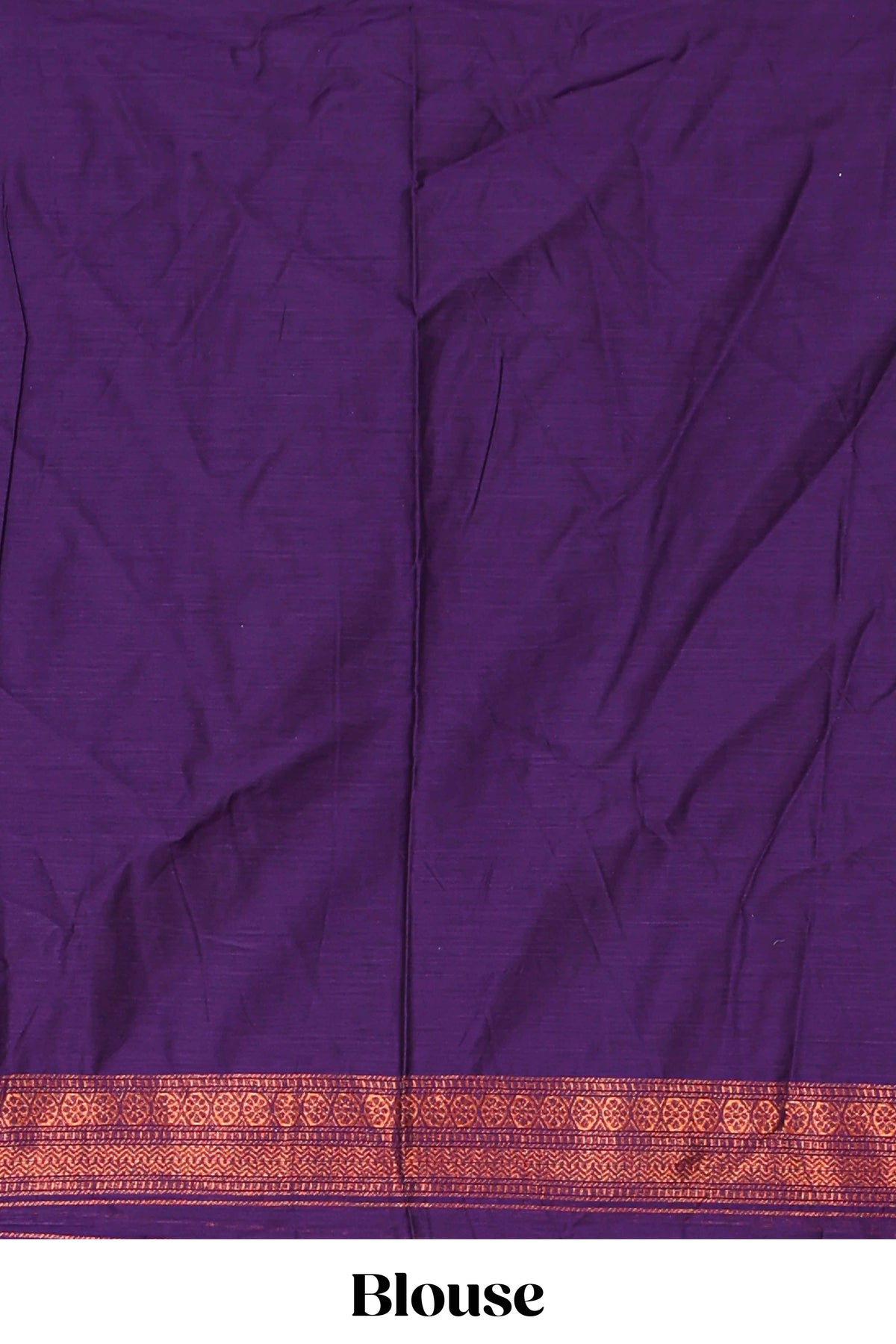 Beige shade plain lehanga featuring contrasting zari border and blouse paired with violet shawl