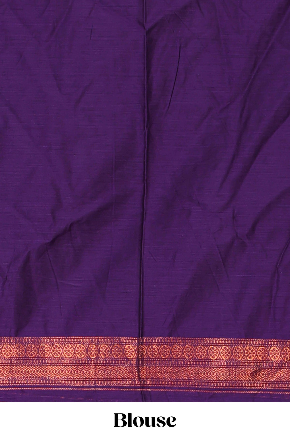 Beige shade plain lehanga featuring contrasting zari border and blouse paired with violet shawl