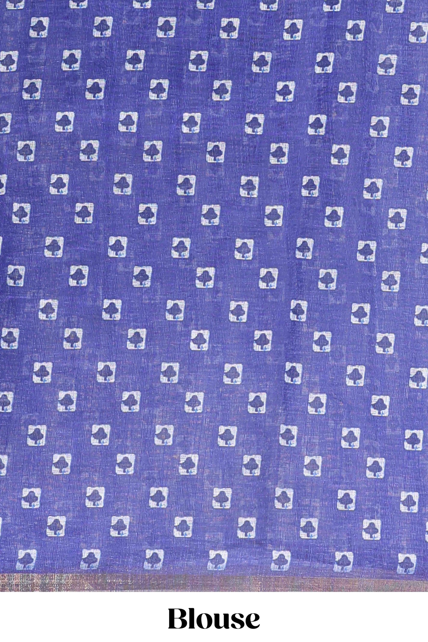 Blue striped shibori print linen cotton saree with self zari border and printed pallu