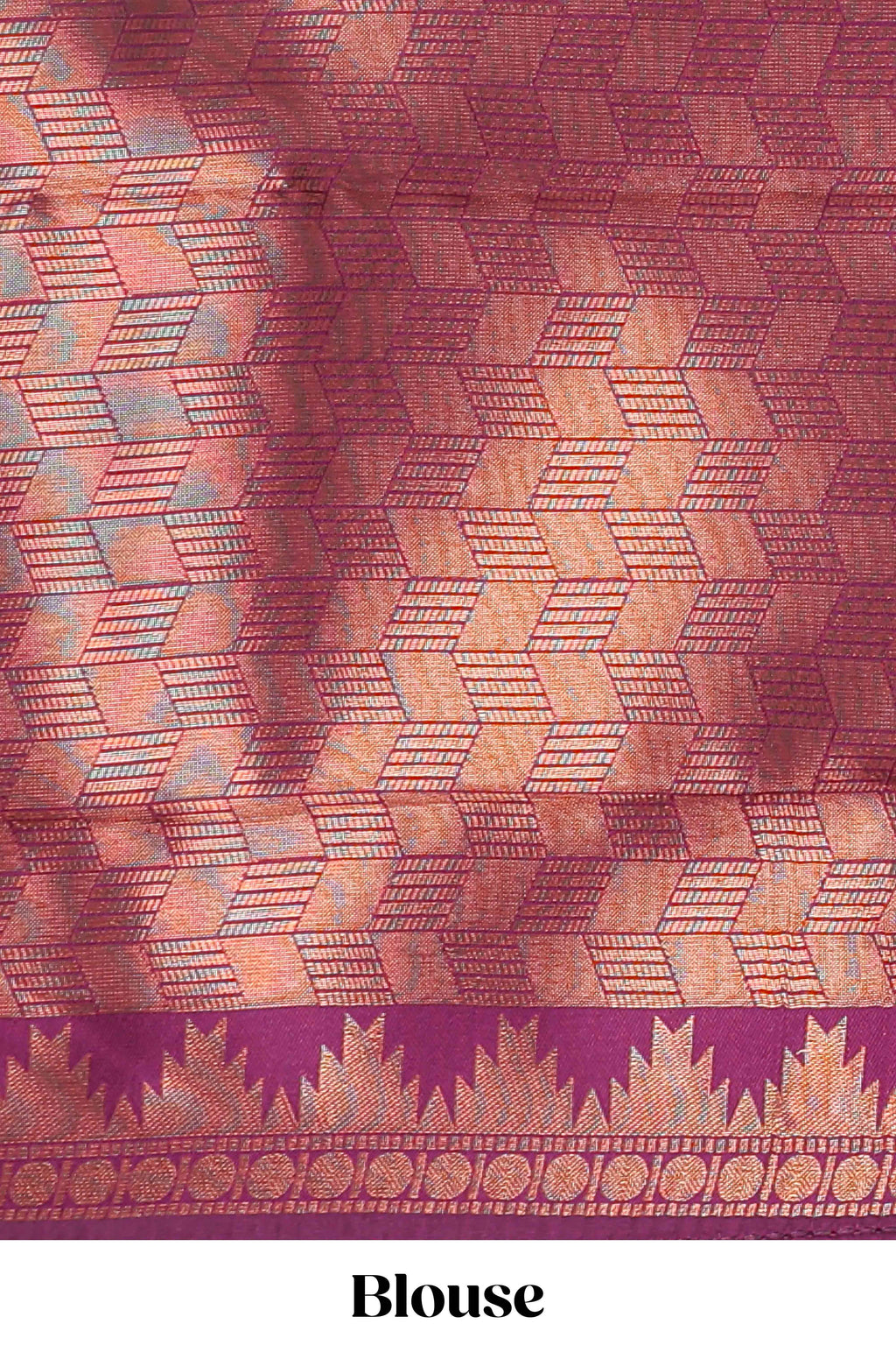 Turquoise green checked geometric design litchi silk saree with contrast ikkat style bentex zari border and blouse
