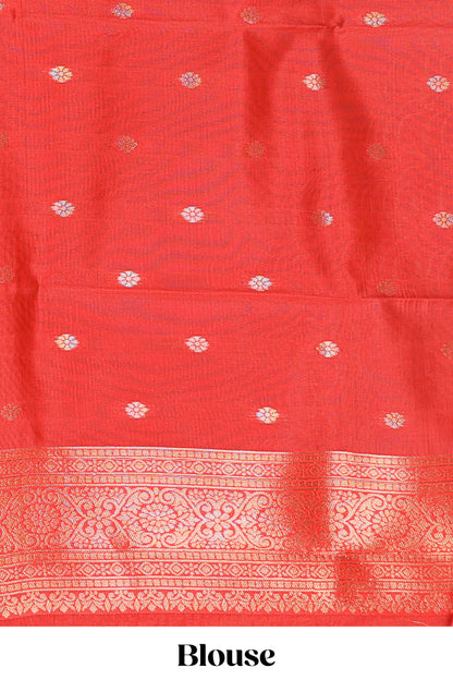 Black checked floral motifs litchi silk saree with contrast zari border and zari butta blouse