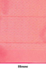 Green plain litchi silk saree with contrast multi color ikkat style border and blouse