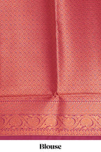 Lavender floral design zari motifs litchi silk saree with contrast zari border and blouse