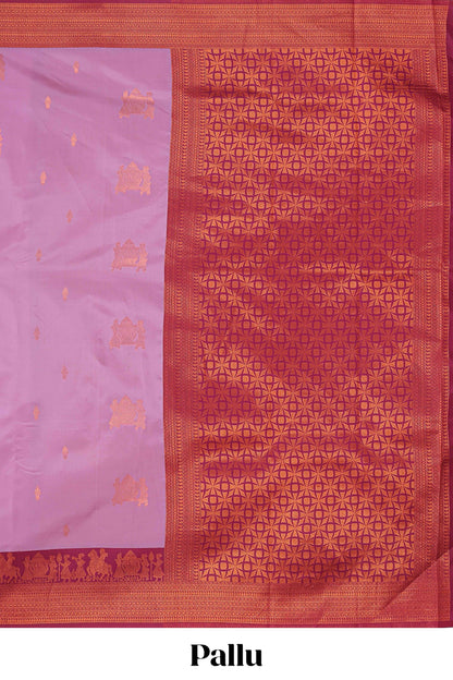 Neon pallakku design zari buttas litchi silk saree with contrast zari border and blouse