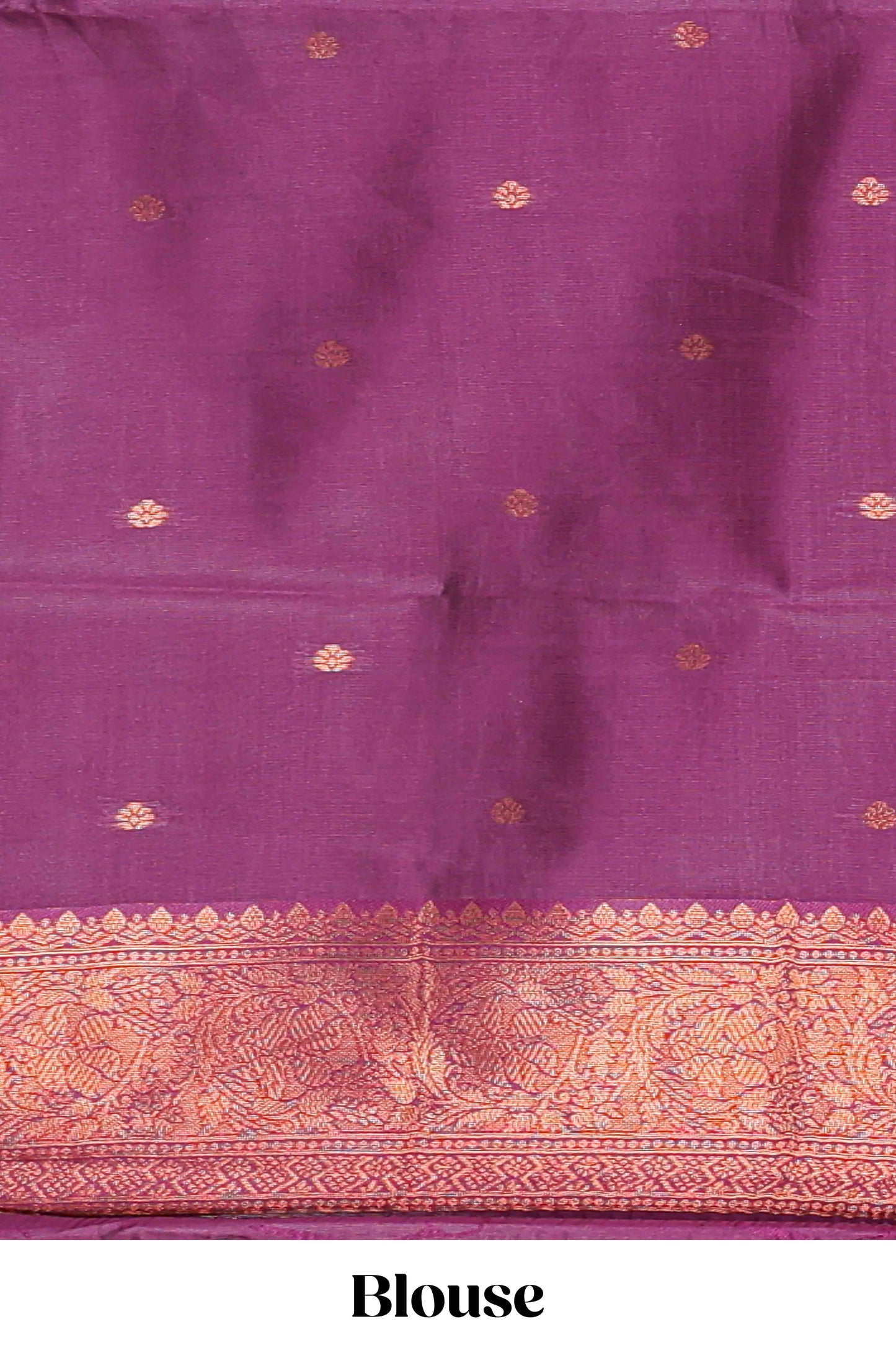 Beige chevron zari design litchi silk saree with contrast zari design border and contrast blouse