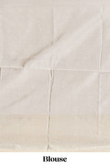 Maroon striped floral zari design litchi silk saree with contrast zari design border and plain blouse