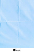 Blue zari motifs design litchi silk saree with contrast zari design border and plain blouse
