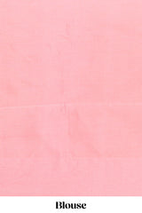 Red zari motifs design litchi silk saree with contrast zari design border and plain blouse
