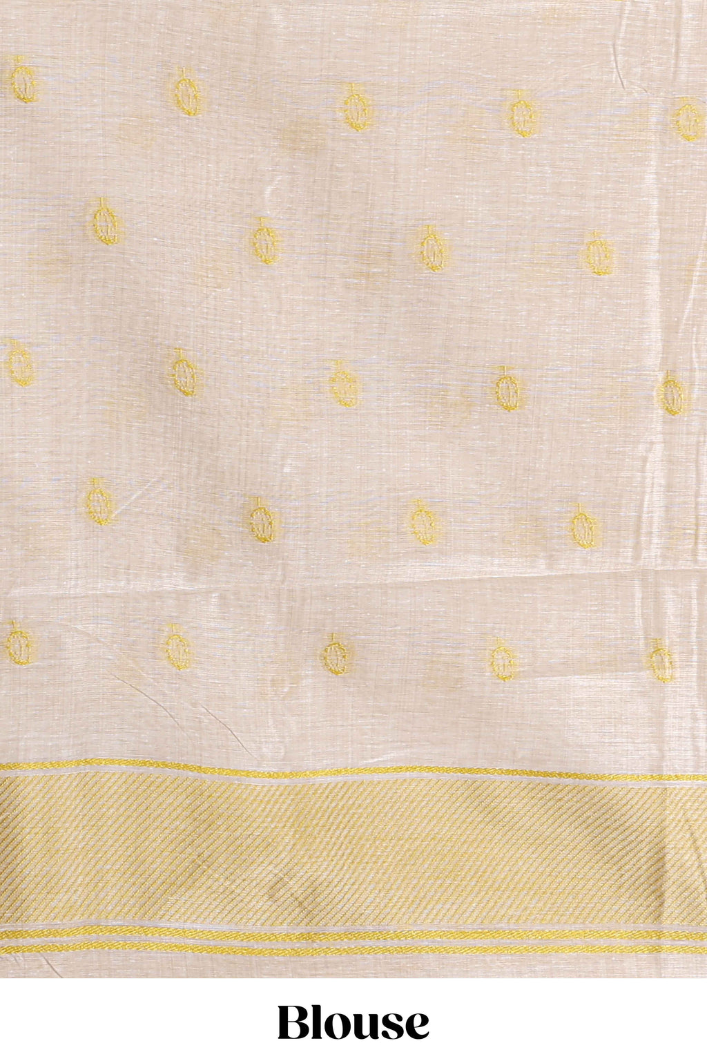Powder yellow floral print  munga cotton saree  with matching floral print pallu along with tassles