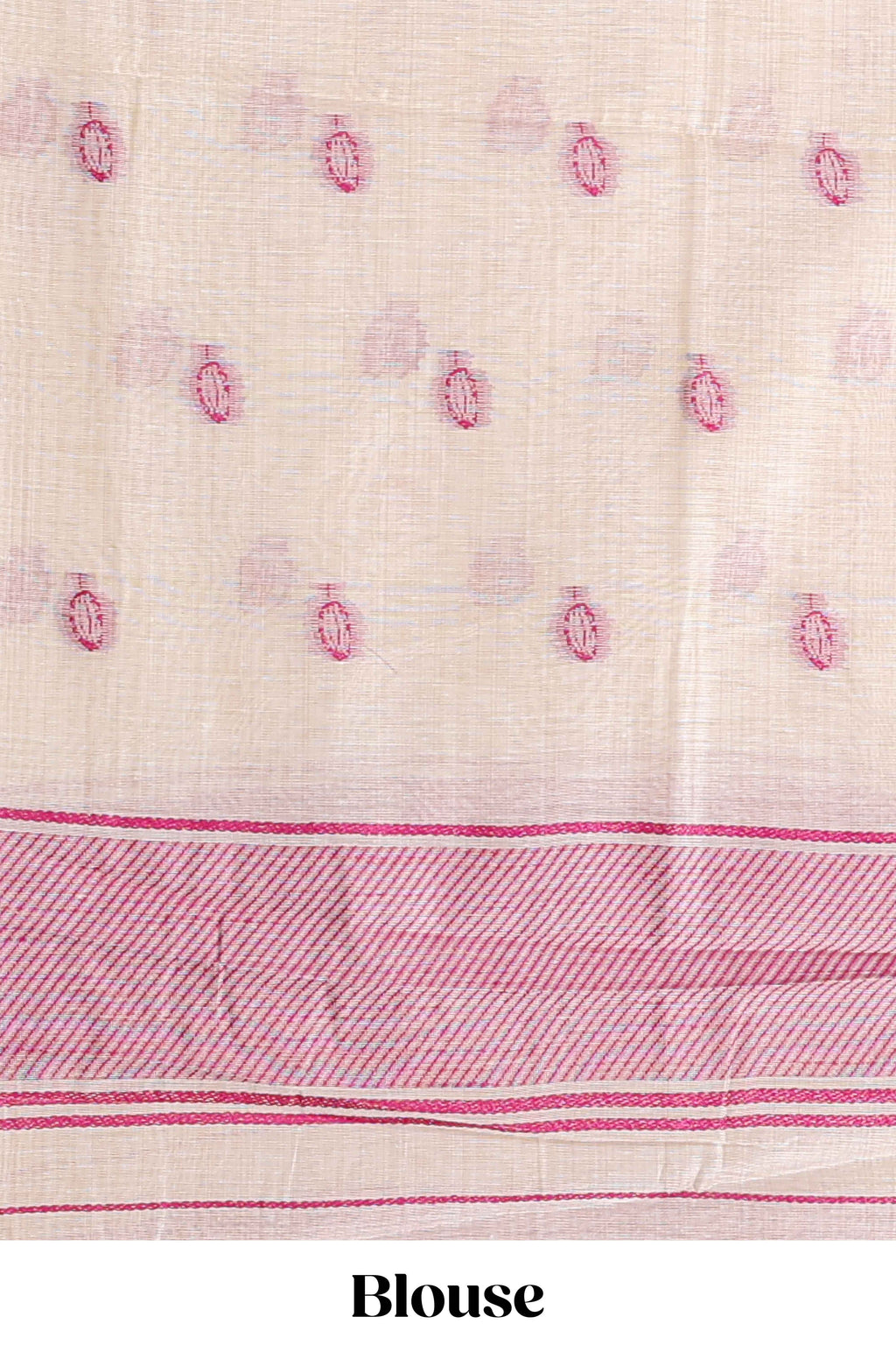 Pink floral print  munga cotton saree  with matching floral print pallu along with tassles