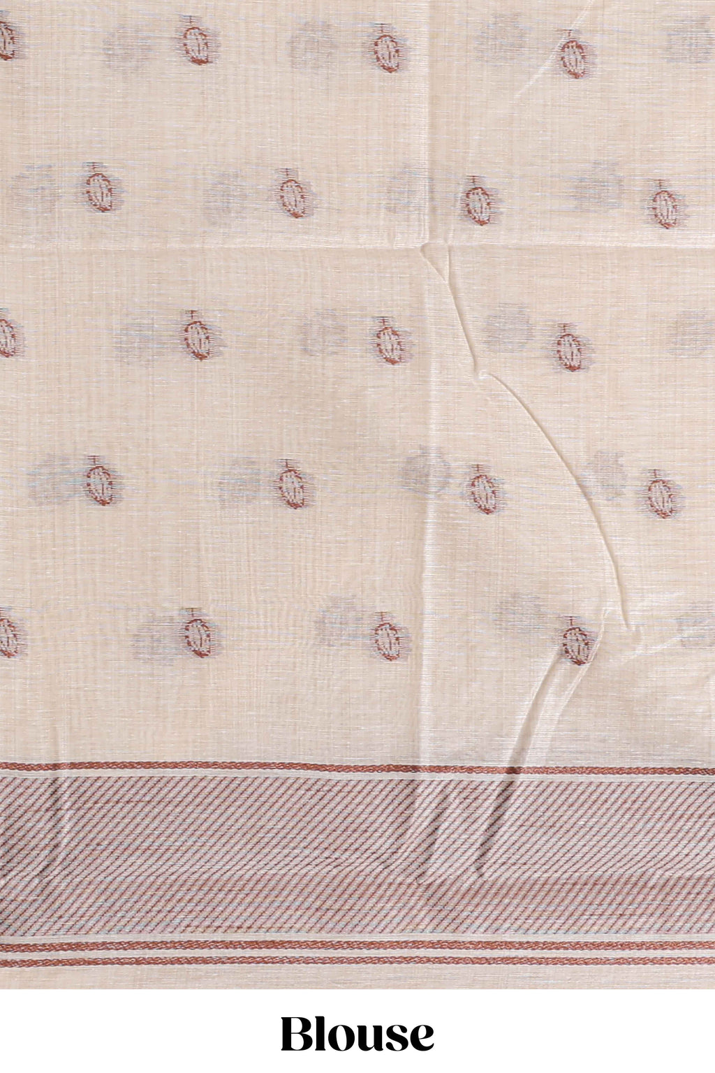 Brown floral print  munga cotton saree  with matching floral print pallu along with tassles