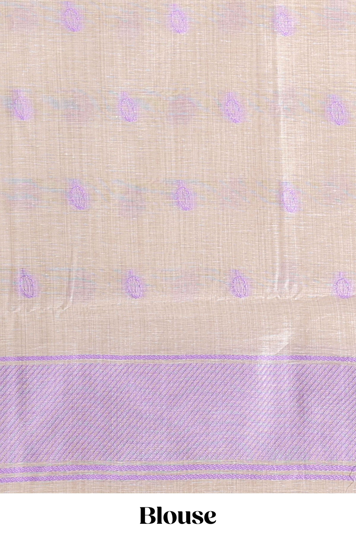Lavender floral print  munga cotton saree  with matching floral print pallu along with tassles