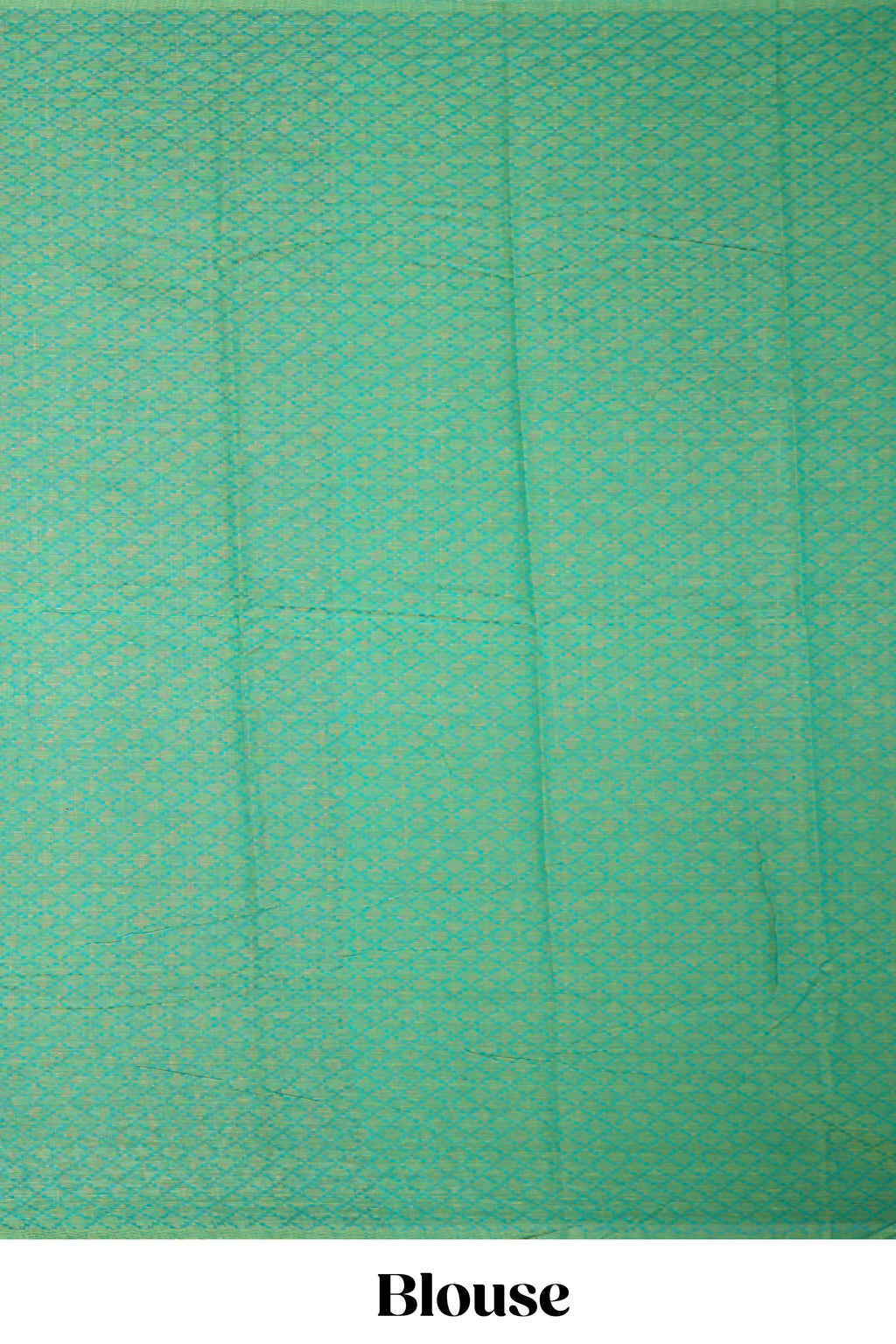 Green Checked mangalagiri cotton saree with contrast border and checked pallu with contrast blouse