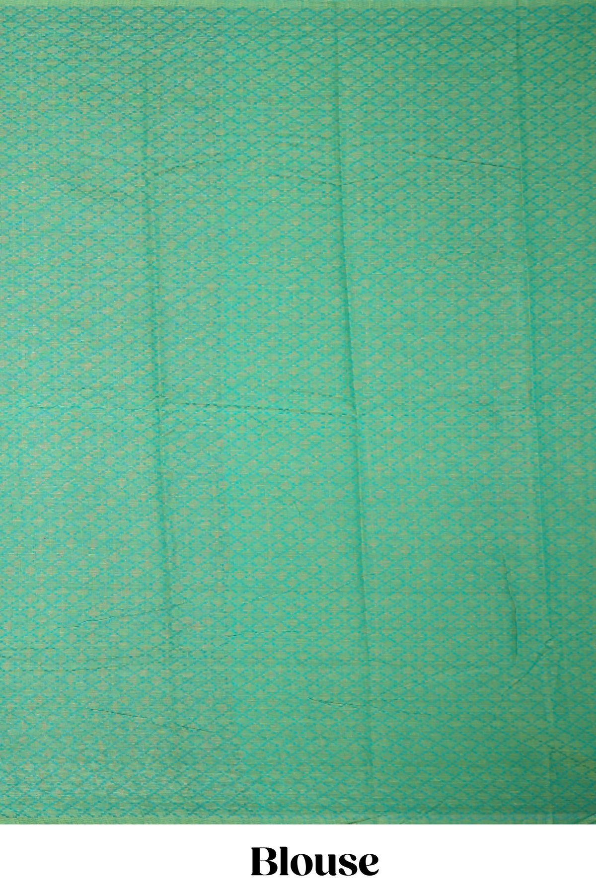 Green Checked mangalagiri cotton saree with contrast border and checked pallu with contrast blouse