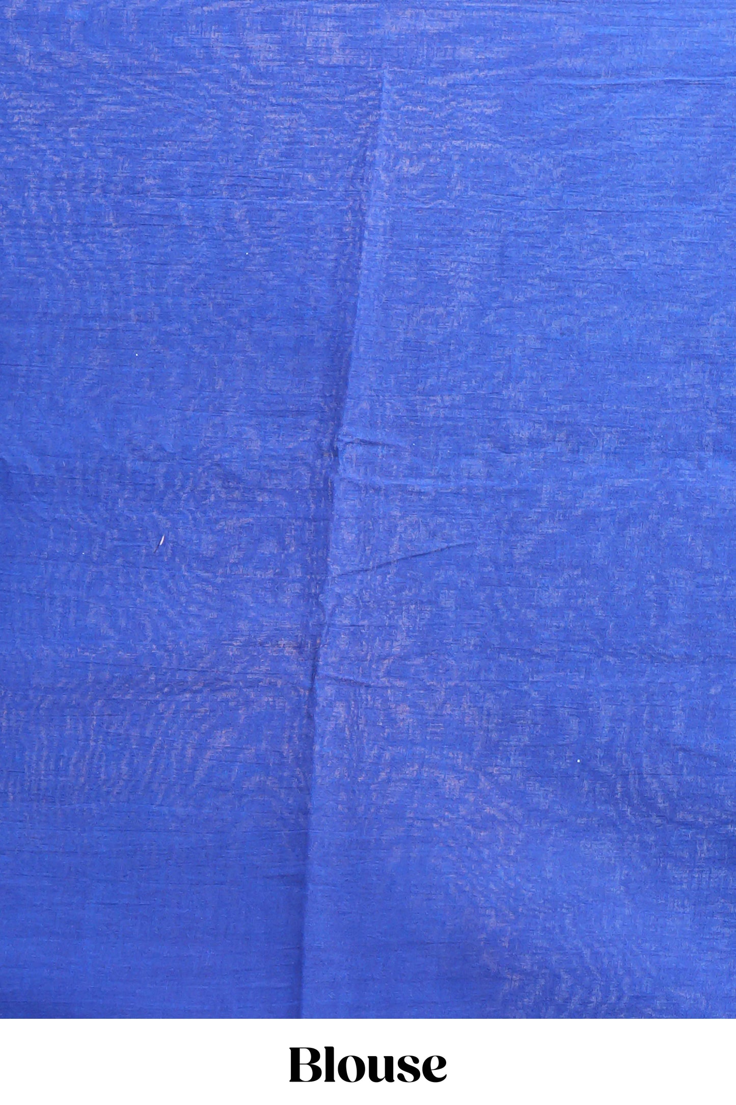 Borderless blue geometric design mul mul cotton saree with matching blouse