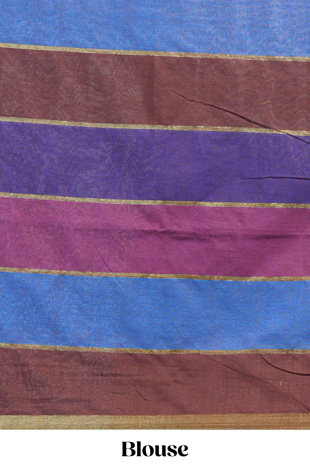 Multi color striped mul mul cotton saree with self zari border and matching blouse