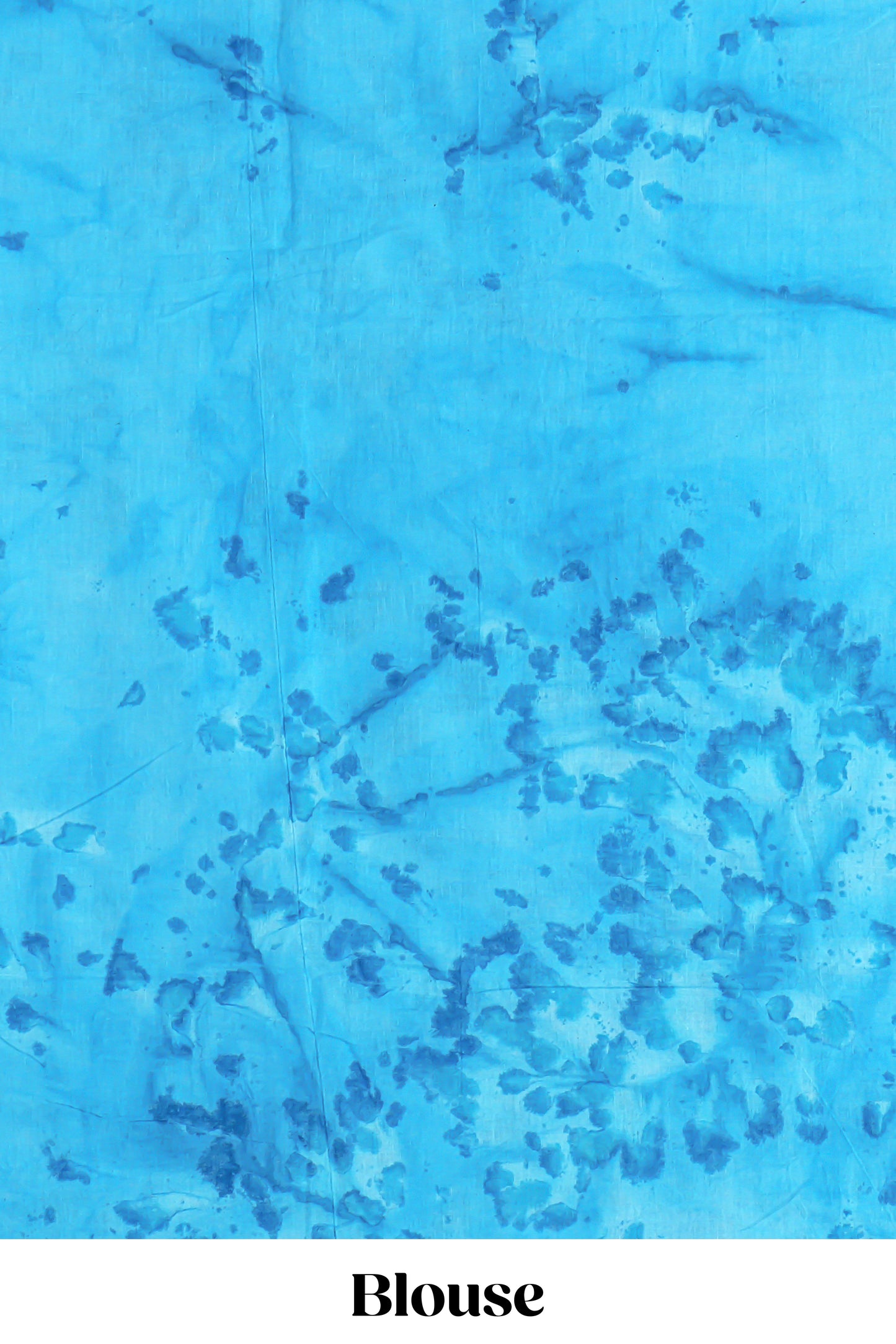 Borderless blue floral motifs design mul mul cotton saree with self pallu