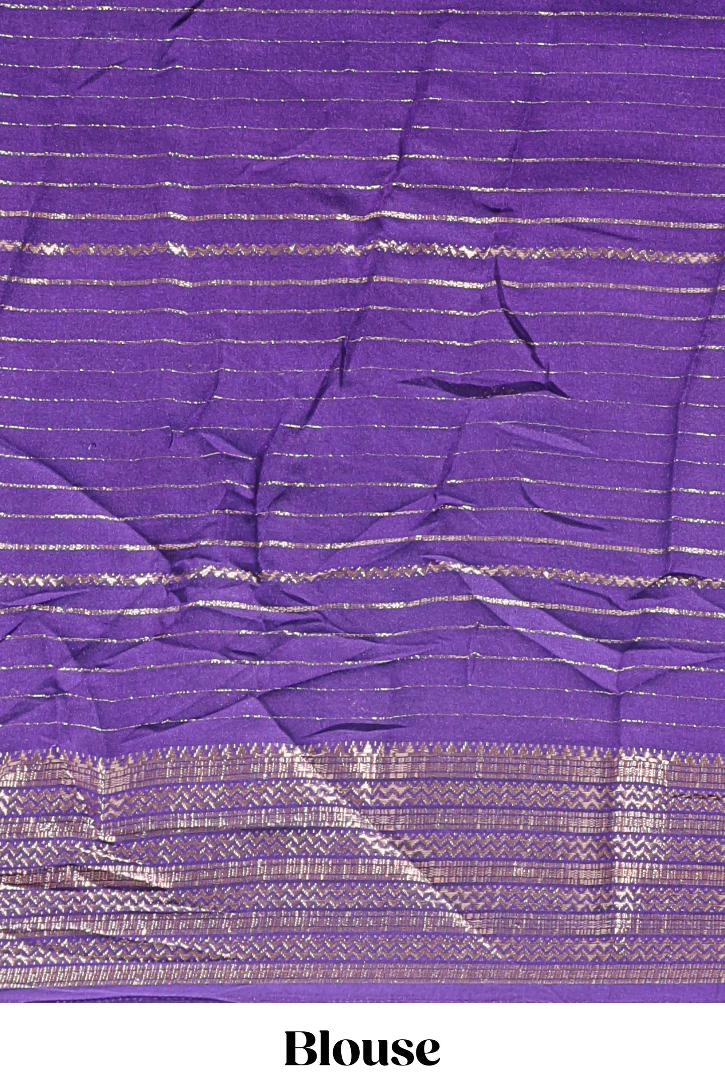 Multi color zari striped floral design marsh mellow saree with  contrast zari border and blouse