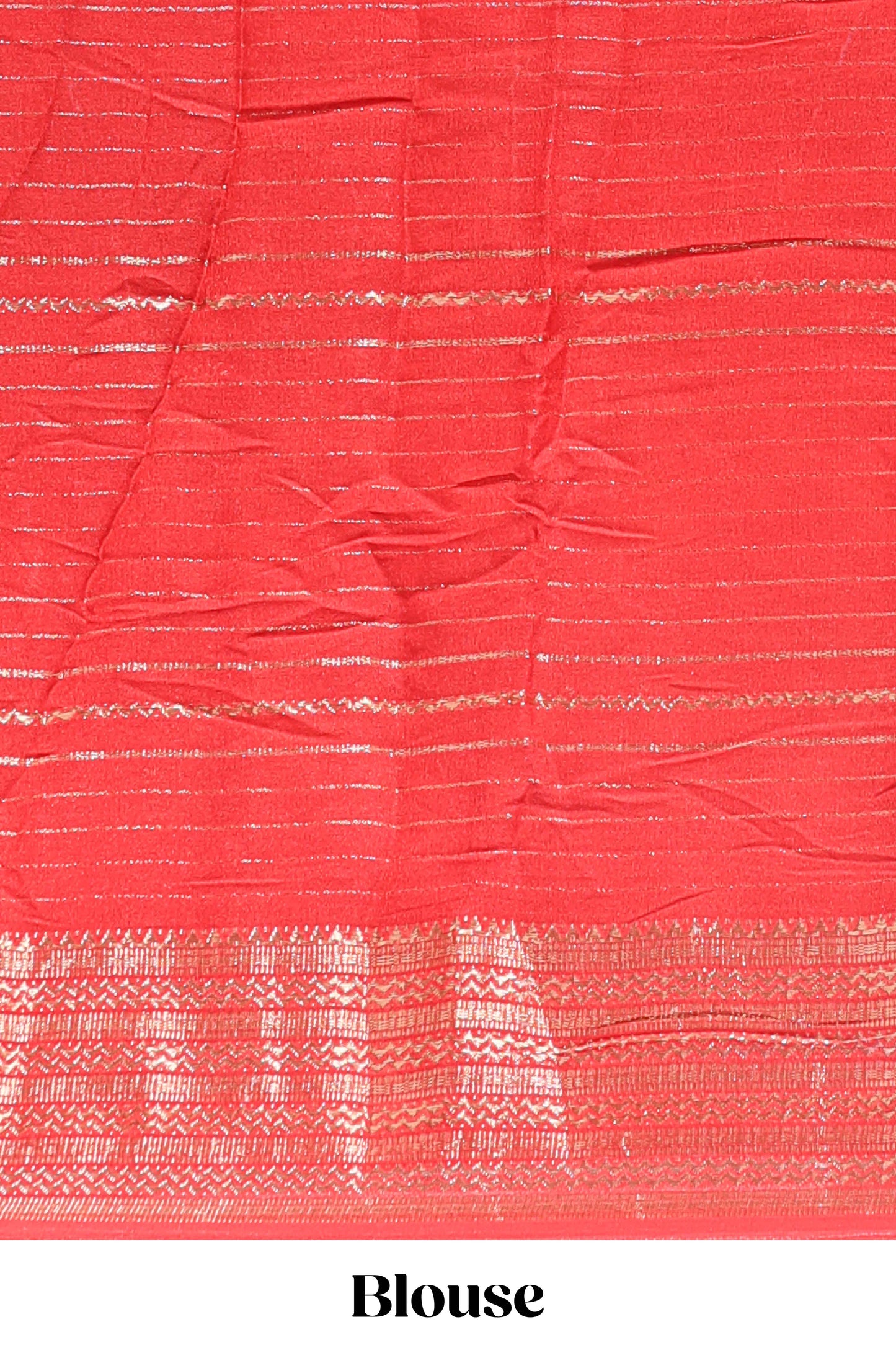 Multi color zari striped floral design marsh mellow saree with  contrast zari border and blouse