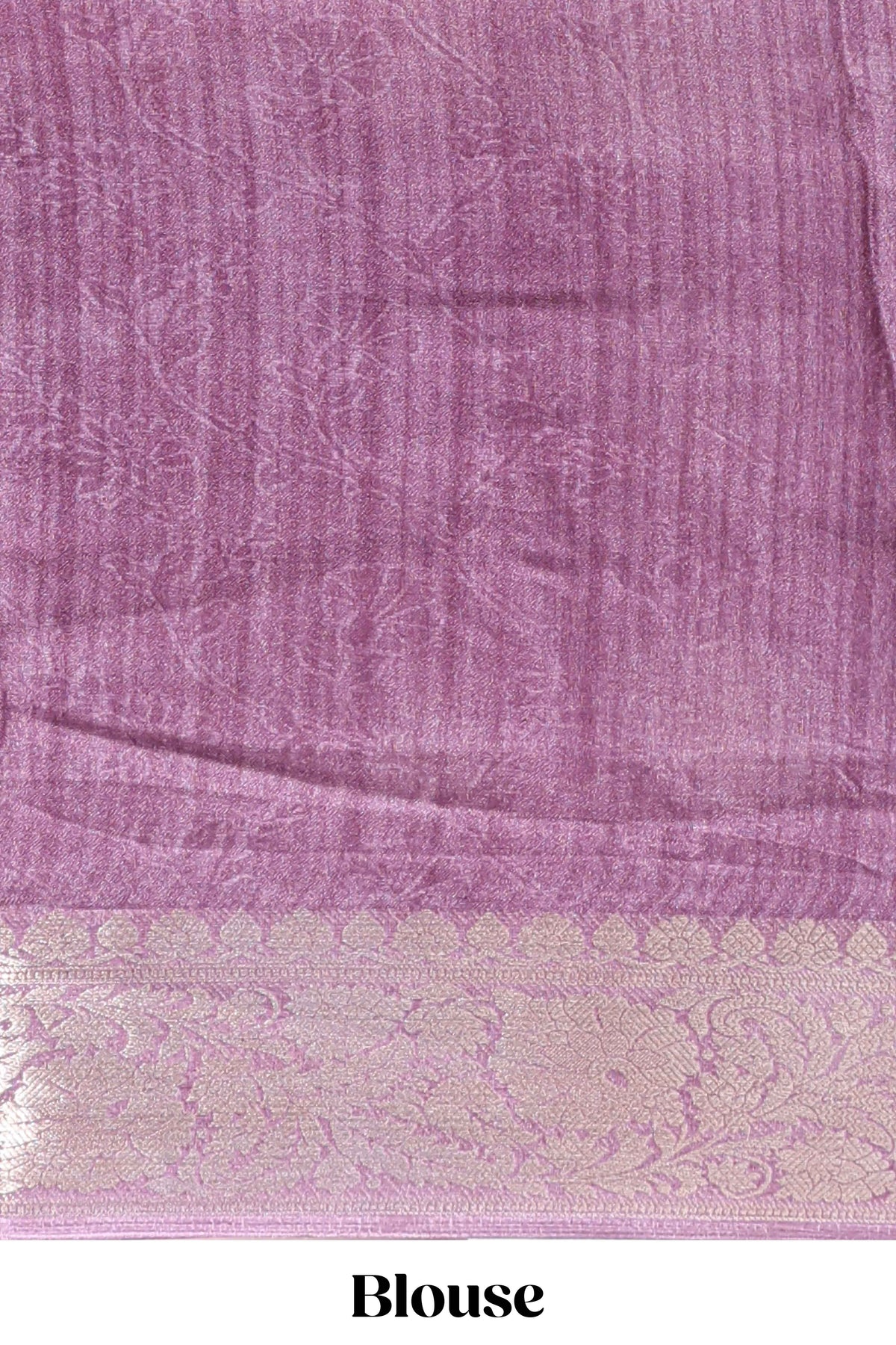 Rose pink butterfly & floral design marsh mellow saree with contrast zari border and contrast blouse