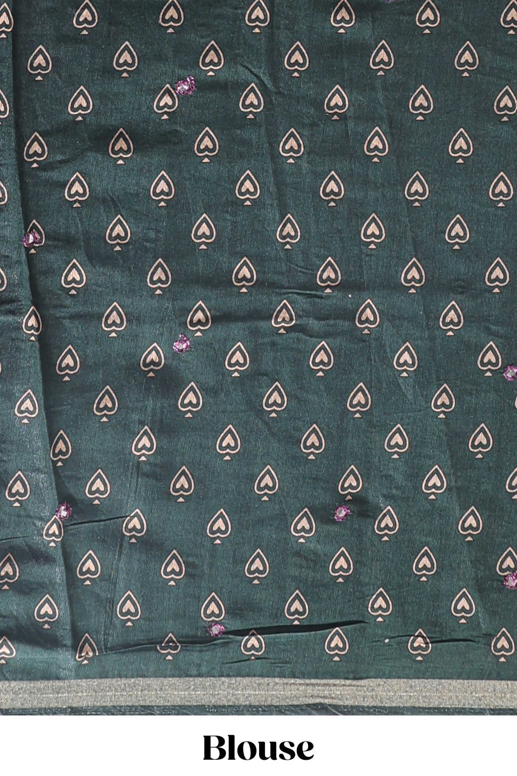 Purple marsh mellow saree featuring mirror embroidery, contrast floral printed border & blouse